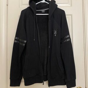 Zooyork black zip up hoodie